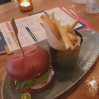 Vegan burger at Banyan Bar & Kitchen in Manchester