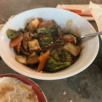 hawkers delight - comes w rice! 🍚  at Hawkers in Jacksonville