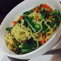 Instant noodles soup at Bali Maitreya Cafe in Lembongan
