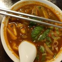 spicey curry and spring rolls at Yun Shui Ge Vegetarian House - Lebuh Armenian in Penang