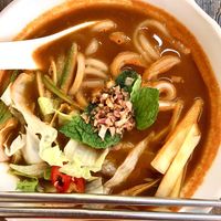 Laksa noodles at Yun Shui Ge Vegetarian House - Lebuh Armenian in Penang