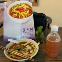 Asam laksa & home made nutmeg juice at Yun Shui Ge Vegetarian House - Lebuh Armenian in Penang