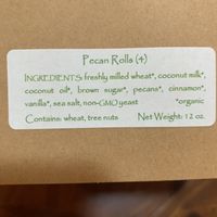 Pecan roll at Organic Rising Bakery in Malabar