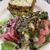 Plantain lasagna  at Hofi Cas Cora in Willemstad