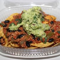 Vegan nachos at Pura Vida Vegan Bar in Madrid