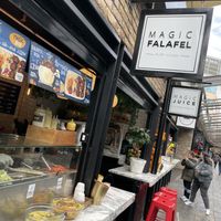 The stall in the market at Magic Falafel in North West London