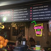 Juice bar at Magic Falafel in North West London