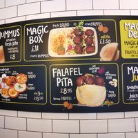 Menu at Magic Falafel in North West London