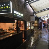 Located in a narrow alleyway at Magic Falafel in North West London