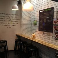 Seating area at Magic Falafel in North West London