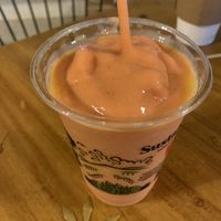 Strawbanman smoothie  at Kaya's in Kawanui