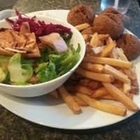 Fallefel mmmmmmm at Arabesque Cafe in Kitchener