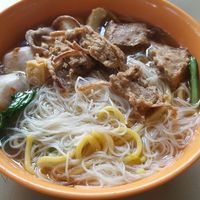 Vegetarian Mutton Mee Hoo mixed w Yellow Noodles Soup at Ren Xiang Vegetarian Food 仁香素食 in East Singapore