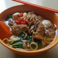 24 Dec 2016 Vegetarian Mutton Soup w Flat White Noodles mixed Yellow Noodles at Ren Xiang Vegetarian Food 仁香素食 in East Singapore