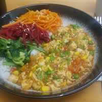 The Mapo Tofu: Not really very spicy, just a little tangy and a bit salty at Vegan Buffet in Hamilton