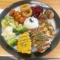 Not a buffet, but the ‘Chiefs choice’ was a perfect combination of fresh veggies and mock meats. Also ordered Wonton Soup which was packed with flavour.  at Vegan Buffet in Hamilton