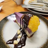 Vegan cheesecake at Vegan Buffet in Hamilton