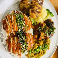 Protein dish  at Vegan Buffet in Hamilton