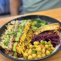 Tempeh dish, forgot the name, delicious !  at Vegan Buffet in Hamilton