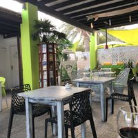 Rear terrace at Citrus Surf Cafe in Fuerteventura