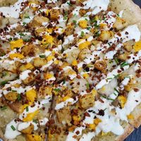 Gf Pie-Rogi pizza- omg soooo good #Veganuary at Virtuous Pie  in Vancouver