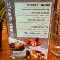 Sundae menu   at Virtuous Pie  in Vancouver