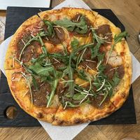 Sgt. Pepperoni pizza  at Virtuous Pie  in Vancouver