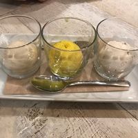 ice cream flight at Virtuous Pie  in Vancouver