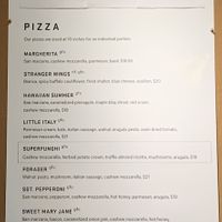 Menu   at Virtuous Pie  in Vancouver