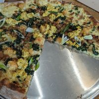 Breakfast Pizza at Virtuous Pie  in Vancouver
