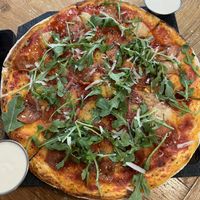 Sgt. Pepperoni. The hot “honey” is great!  at Virtuous Pie  in Vancouver