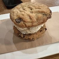 Ice cream sandwich with caramel apple ice cream    at Virtuous Pie  in Vancouver