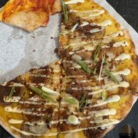 Jacket potato pizza  at Virtuous Pie  in Vancouver