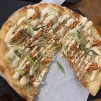 Cauliflower pizzaa  at Virtuous Pie  in Vancouver