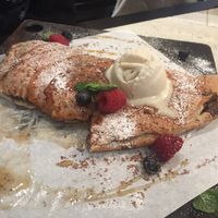 Breakfast calzone at Virtuous Pie  in Vancouver