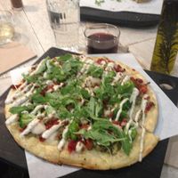 Pesto pizza! at Virtuous Pie  in Vancouver