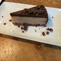 A rich peanut butter chocolate cheezecake   at Virtuous Pie  in Vancouver