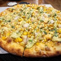 Street corn delicious ( i would add arugula ) at Virtuous Pie  in Vancouver