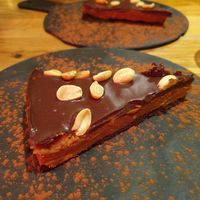 Peanut butter + choc cake at 26 Vegan Food Project in Lisbon