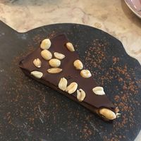 Peanut butter and Chocolate pie (tastes like Reeses)  at 26 Vegan Food Project in Lisbon