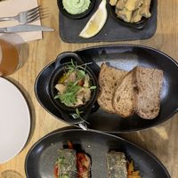 Various fish inspired starters  at 26 Vegan Food Project in Lisbon