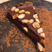 Peanut Chocolate Tarte  at 26 Vegan Food Project in Lisbon