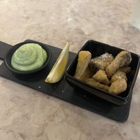 Fried “choco” (mushrooms)  at 26 Vegan Food Project in Lisbon