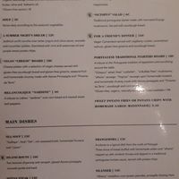 Menu 1/2 at 26 Vegan Food Project in Lisbon