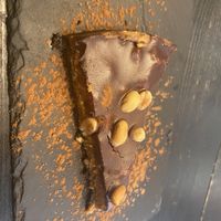 You MUST get this chocolate peanut pie with coffee    at 26 Vegan Food Project in Lisbon