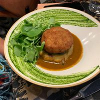 “Fish” cake sort of thing at 26 Vegan Food Project in Lisbon