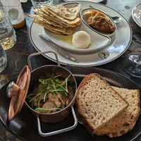 Starter octopus salad and family spread at 26 Vegan Food Project in Lisbon