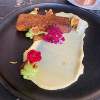 Parsnip with purée and pineapple  at 26 Vegan Food Project in Lisbon