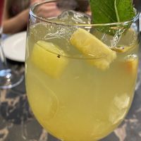 White sangria (tasted like apple pie!!?!?)  at 26 Vegan Food Project in Lisbon