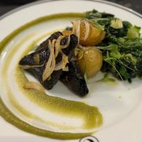 Tofu wrapped in Nori with potatoes and greens  at 26 Vegan Food Project in Lisbon